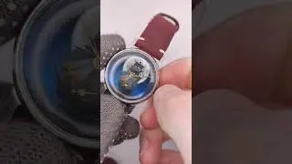 Piece Unique Watch Artwork Pobeda Moon Ship Handmade 2602 Leather Men Soviet