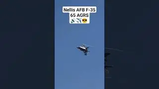 F-35 flown by a 65th Aggressor Squadron flex at Nellis AFB 🔊✈️😎 #aviation #fighterjet #shorts
