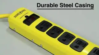 Yellow Jacket 5138N 5138 Metal Surge Protector Strip with 6 Outlets and 15 Foot Cord