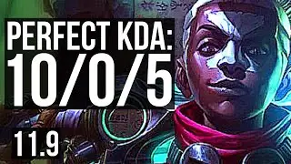 EKKO vs FIORA (MID) | 10/0/5, 8 solo kills, 1100+ games, Legendary | EUW Challenger | v11.9
