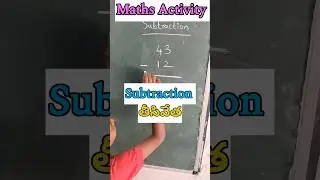 Easy way to learn Subtractions # Best Maths Tlm for primary classes # #mathideas #mathsproject #