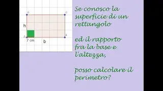 Calcola il perimetro di un rettangolo conoscendo l'area ed il rapporto fra le sue dimensioni