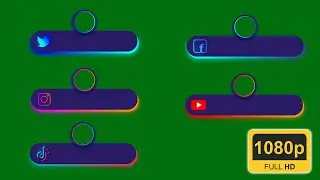 Free 4K green screen social media lower third | youtube ,instagram, facebook, twitter & Tiktok (7)