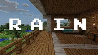 Cozy Minecraft Balcony • Rain Sounds • Sleep & Study