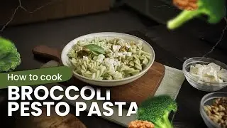 EASY Pasta Recipes | Creamy Broccoli Pesto Pasta with Feta |Quick & Healthy Vegetarian Recipe