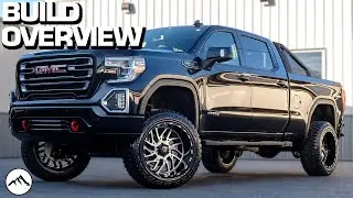 BUILD OVERVIEW: Lifted GMC Sierra | Rough Country Lift Kit | 22x12 Fuel Vandal Wheel