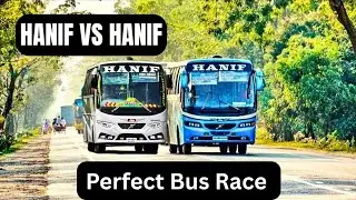 Hanif bus race | Hanif bus overtake | Highway Overtake | Bus lovers Bangladesh