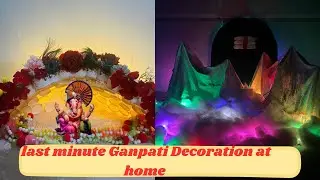 Paper cup Ganpati Decoration at home/Shivling theme Ganpati decor /Last minute Ganpati Decoration 