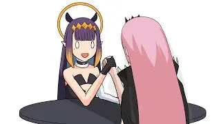 Calli and Ina arm wrestle [HOLOLIVE ANIMATION]