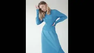 ПЛАТЬЕ ТРИКОТАЖНОЕ С ИМИТАЦИЕЙ КОРСЕТА - ГОРТЕНЗИЯ - JUNE JUNE