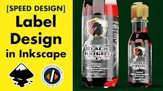 [СКОРОСТНОЙ ДИЗАЙН] Дизайн этикетки #Inkscape для тонизирующего вина Black Knight | Дизайн этикетки для Тринидада