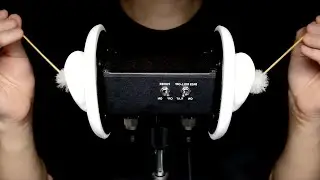 ASMR Deep Ear Cleaning with Feathers, Sponges & Brushes for Sleep and Relaxation