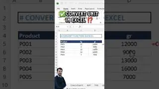 ✅ Convert Unit in Excel #excel #exceltips #exceltricks #shorts #ytshorts