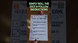 Play Holiday Gift Dice Game - pass the presents, White Elephant, Grab Bag, fun party game!