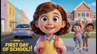 🌈 Maya&rsquo;s Bright First Day of School🌈Education Stories for Kids.