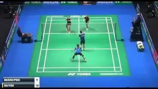 2016 Yonex All England Open R32 WD Eefje MUSKENS Selena PIEK vs GO Ah Ra YOO Hae Won