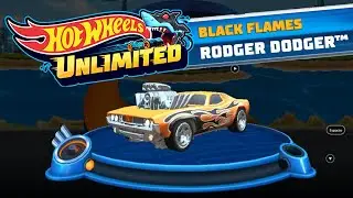 Hot Wheels Unlimited : Gameplay (iOS, Android) NEW UNLOCKED: Rodger Dodger Black Flame // Giro en U