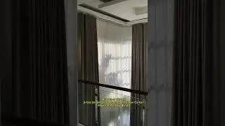 Motorized Curtain/S-fold Blackout Curtain with Sheer