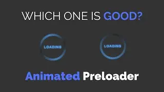 How To Create Animated Preloader using HTML, CSS and JavaScript 