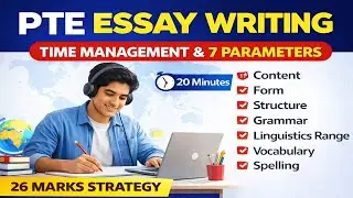PTE Essay Writing Tips | 20 Minutes Time Management | Avoid Grammar & Spelling Errors