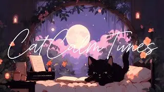 リラックスピアノBGM｜Starlit Dreams 🌙 星降る夜と黒猫のやすらぎピアノ ｰ Cat & Piano