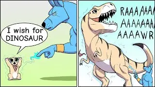 Pixie Became a Dinosaur?.. || Pixie and Brutus Comic Dub