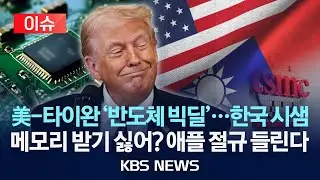 [🔴이슈] 미국 타이완 '반도체 빅딜'…한국 시샘 메모리 받기 싫어? 애플 절규 들리나/2026년 1월 17일(토)/KBS