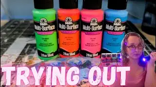 Trying Out:  FolkArt Neon Acrylic Paint | Art Supply Review