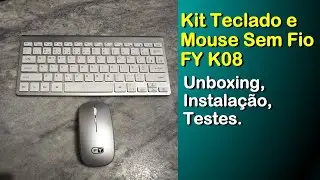 Kit Teclado e Mouse Sem Fio FY K08