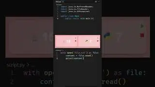 Java vs Python: File Reading Comparison in 60 Seconds! 🐍☕ 