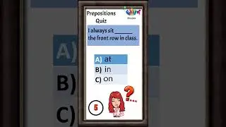 Preposition quiz | English grammar practice test | Choose the correct option | grammar quiz #shorts