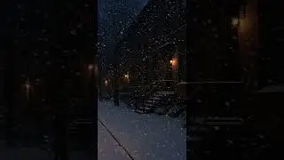 Deep Sleep in a Winter Blizzard ❄️ 10 Hours of Heavy Snow & Wind Sounds on a Quiet Night Street 4K