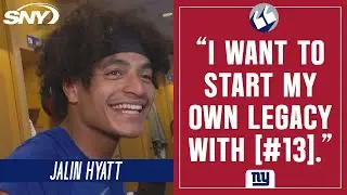 Jalin Hyatt explains why he changed his number to 13 | Giants News Conference | SNY
