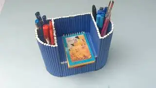 DIY | How to make desktop organiser | Using waste paper