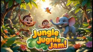 🐒 Jungle Jiggle Jam | Baby Rhyme with Dancing Jungle Animals | CherryDundubhi