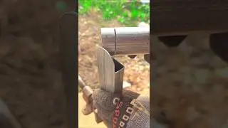90 degree joining of round to square pipe