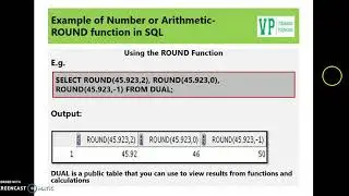 Unit 3 Video 3 Arithmetic or number functions in SQL