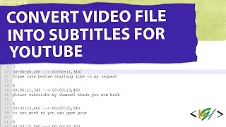 How to Convert Video into Subtitles for YouTube | Caption | SRT | VTT