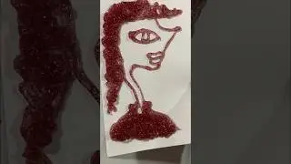 🥰 Abstract art with glitter glue, #shorts , #shortsviral , #oddlysatisfying