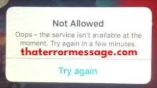 The service isn't available at the moment (Virgin Media)