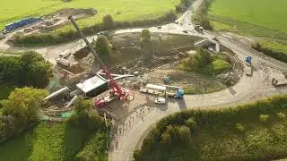 Whitminster Roundabout 7 September 2020 - Aerial footage - Gloucestershire County Council