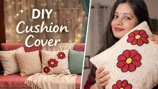 Aesthetic Cushion Covers Under Budget 🎨🛋️ | DIY Home Decor || Just Clicks And Flicks With Anjali