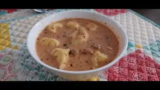 Drop the Puck for Crock Potting Game 6 Dinner 6 Creamy Tortellini Soup