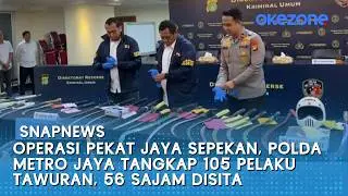 Operasi Pekat Jaya Sepekan, Polda Metro Jaya Tangkap 105 Pelaku Tawuran, 56 Sajam Disita | Snapnews