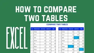 How to compare two tables in excel | Excel tips | Excel learning