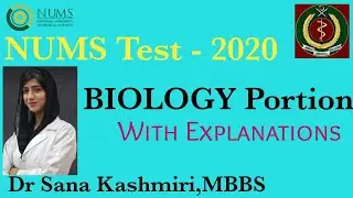 NUMS Test 2020 | BIOLOGY Paper with Explanations @educationandhappiness