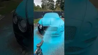 ‼️ Satisfying Bentley Carwash Blue Snow Foam ‼️ #satisfying #asmr #pov