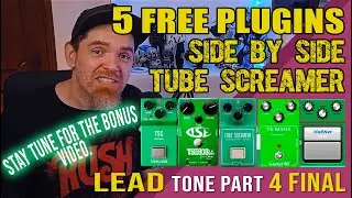 5 FREE TUBE SCREAMER GUITAR PLUGINS COMPARED SIDE BY SIDE - LEAD TONE (PART 4)  - SUB. EN/PT