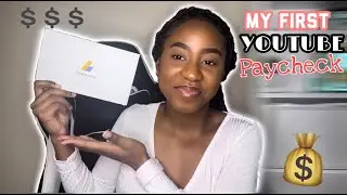 MY FIRST YOUTUBE PAYCHECK || How much i make as a small youtuber 🤷🏽&zwj;♀️