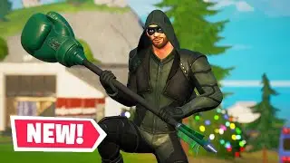 New GREEN ARROW Skin Gameplay in Fortnite! (January Crew Pack)